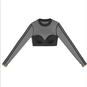 Ivy Park black mesh crop top